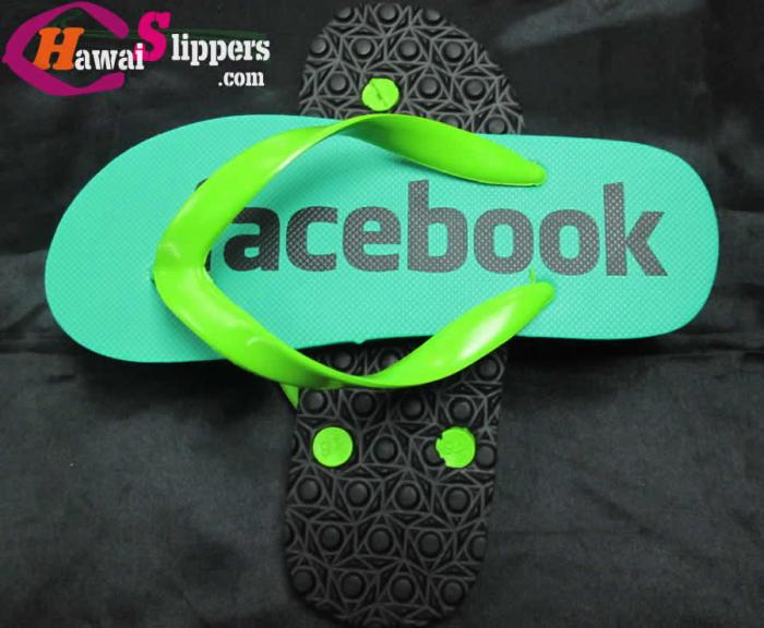 Printed Facebook Slippers Made In Thailand