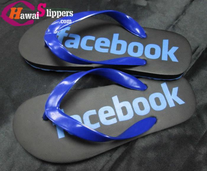 Facebook Preinted Slippers Colorful Sole