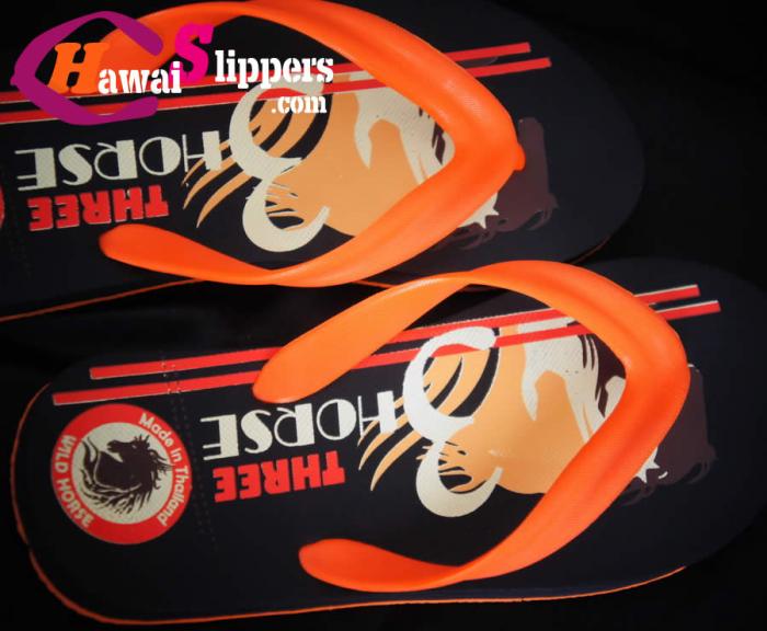 Made In Thailand Wholesale Slippers Pvc Strap Three Horse