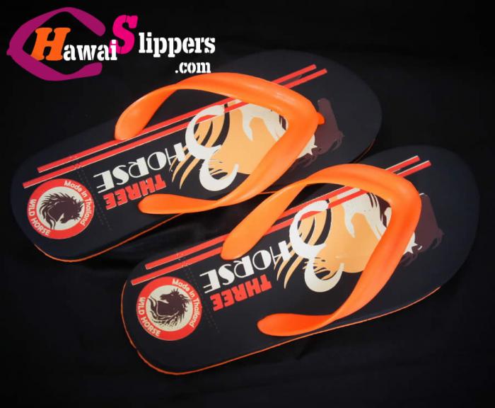 Three Horse Printed Wholesale Pvc Rubber Slippers Thailand