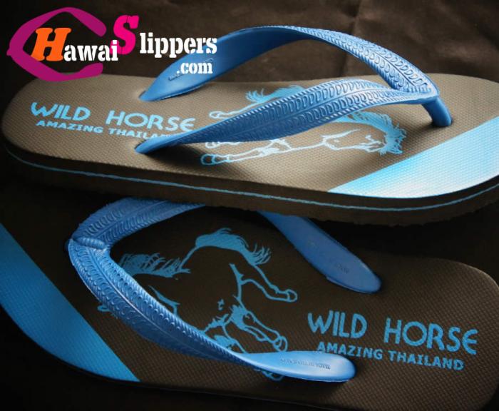 Wild Horse Printed Slipper Made In Thailand