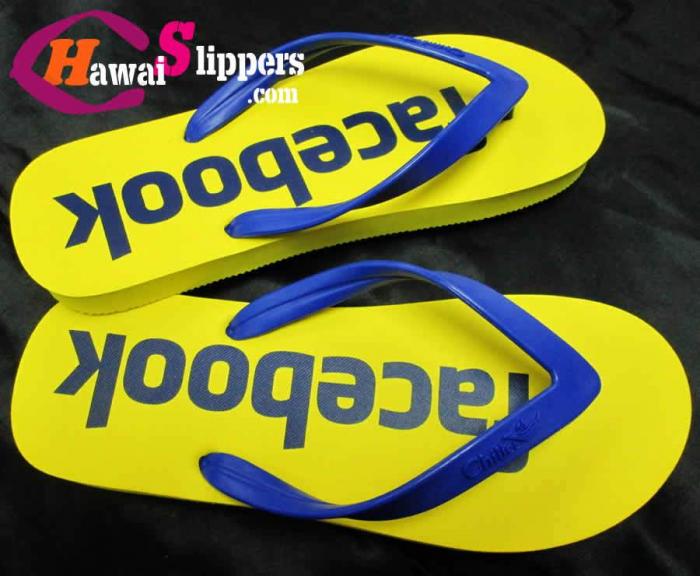 Chilies Facebook Printed Rubber Slippers From Thailand